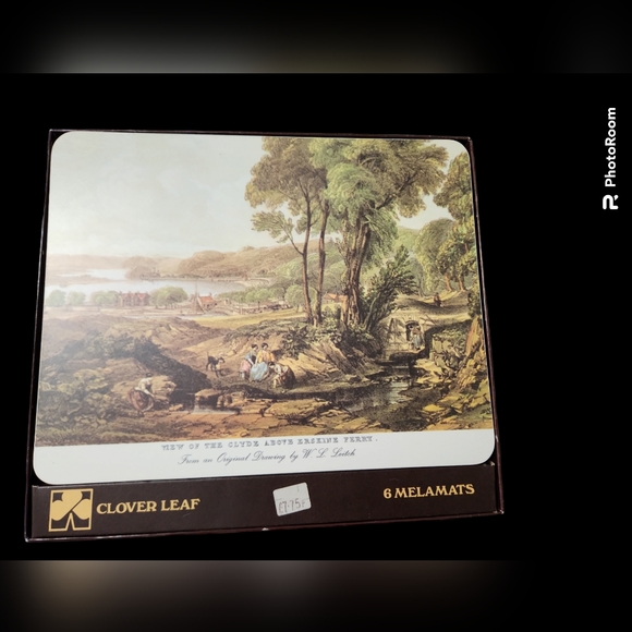 Clover Leaf melamine table mats UK set of 6 art print - Picture 7 of 7